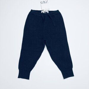 NWT • ZARA Navy Soft Rib Knit Pants {18/24M}
